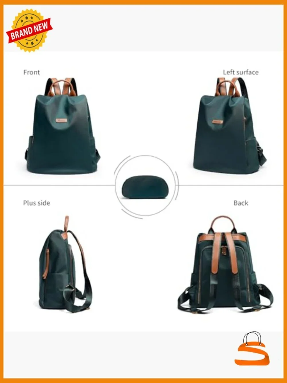 Women's Nylon Anti-theft Lightweight Small Backpack Purse Water Resistant